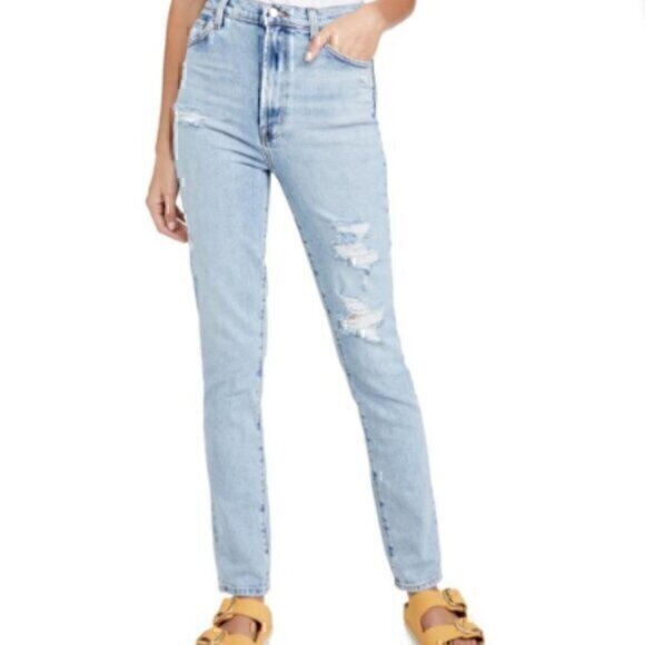 J Brand Destroyed Light Wash Destroyed Distressed Straight  leg Jeans 25 - Picture 1 of 14